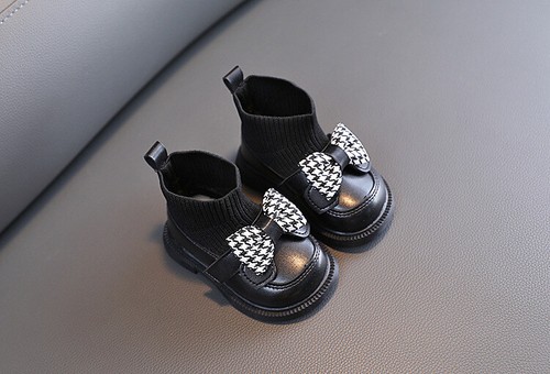 Baby Mädchen Kinder Hochzeit Party Schule warme Stiefeletten Pumps flache Schleife Schuhe Größe - Bild 5 von 13