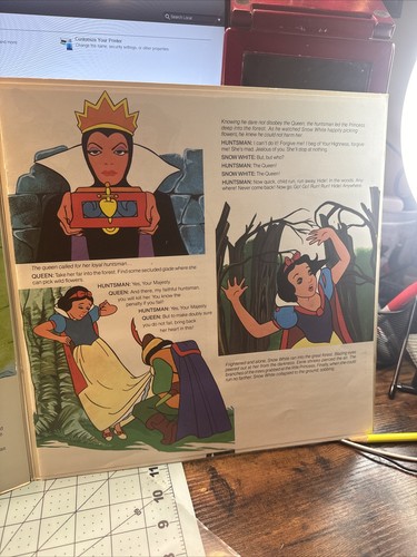 Snow White & The Seven Dwarfs Disneyland Records 3906 Mono LP & Book VG+/VG+ - Picture 6 of 18