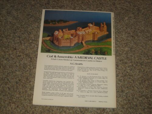 VINTAGE DOVER A.G. SMITH MITTELALTER CAERNARVON CASTLE WALES PAPIERMODELLBAUSATZ - Bild 4 von 7