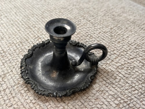 1890s WILCOX SILVER PLATE CO MERIDEN CONN MINIATURE CANDLESTICK HOLDER 1 3/4" - 第 2/8 張圖片
