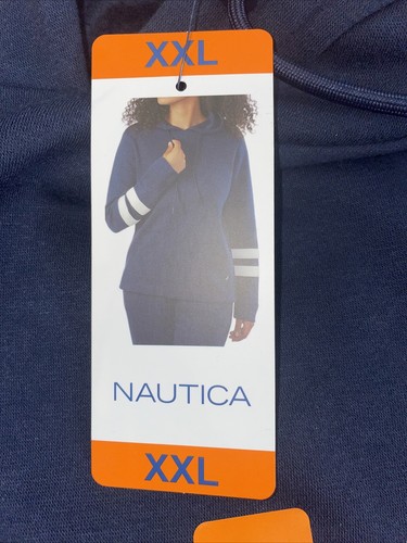 NWT Women's Nautica XXLarge Blue Sueded Fleece Hoodie 2XL - Picture 9 of 9