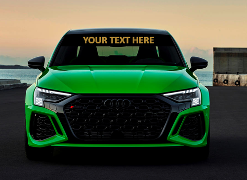 For CUSTOM YOUR TEXT HERE Sun Strip Car Windscreen Sticker Gloss or Matte - Picture 5 of 15