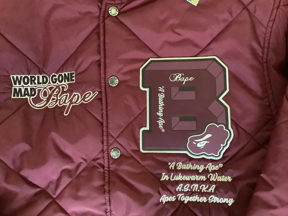 Authentic a bathing ape bape bape patch coach jacket red M new - Image 2 of 4