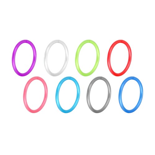 16-80Pcs Colorful Nose Hoop Rings Acrylic Retainer Cartilage Tragus Earrings 20G - Picture 4 of 8