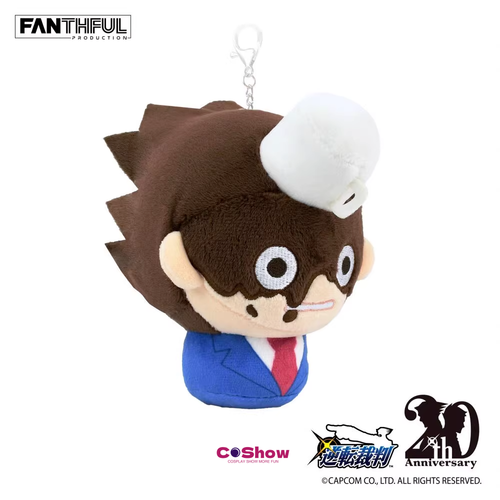 2025 Game Ace Attorney Phoenix Wright Plush Doll Keychain Pendant Toy Keyring - Picture 2 of 11