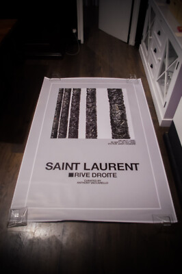 YSL RIVE DROITE BY HELMUT LANG French Rolled D/S Vintage Fashion Poster Original