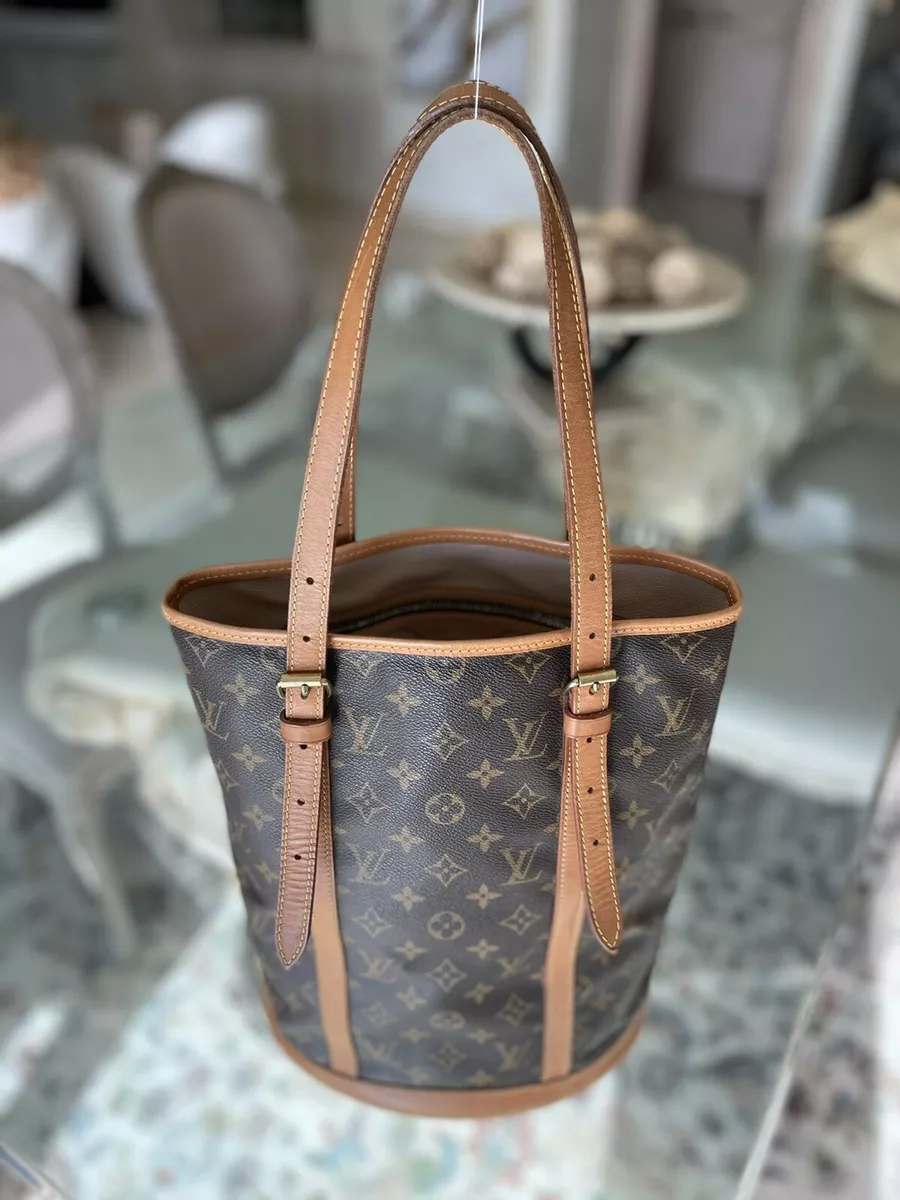 Louis Vuitton Monogram Bucket GM Canvas Shoulder Hand Bag