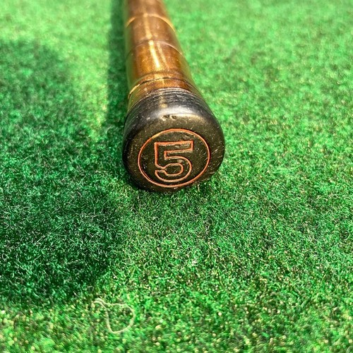 Spalding Robt. T. Jones Jr. Cushion-Neck Kro-Flite 5-iron steel shaft leather RH - Picture 8 of 10