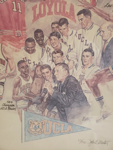 NCAA Final Four 1960-1969 Litographie 37/950 signiert vom Künstler John B. Martin - Bild 6 von 12