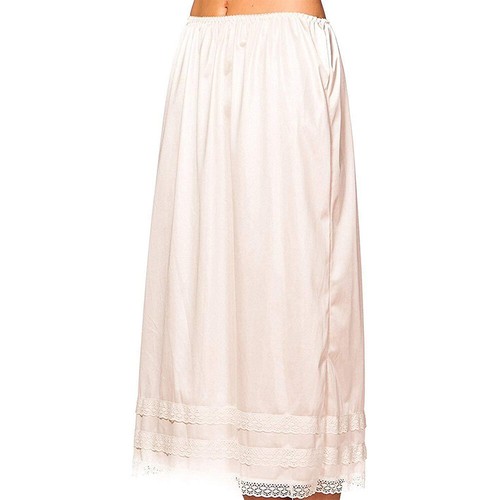 Langes Kleid Für Damen Rutschfest Halber Rock Einfarbig Klassischer K - Bild 3 von 7