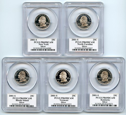 2001 S Silver State Quarter Set PCGS PR69DCAM - Picture 2 of 2