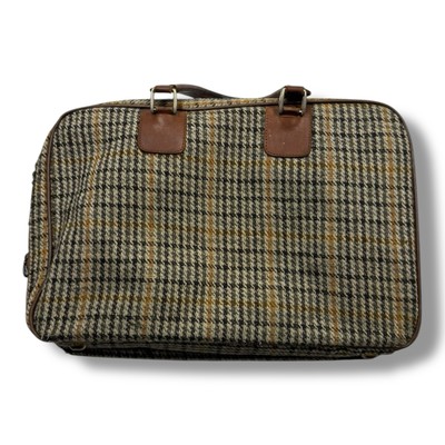 Vintage Molmax London Harris Tweed Briefcase Soft Shell Suitcase