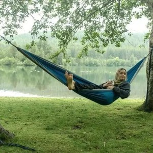 Cascade Mountain Tech 2-Person Travel Double Hammock 440lb Blue & Green FREESHIP