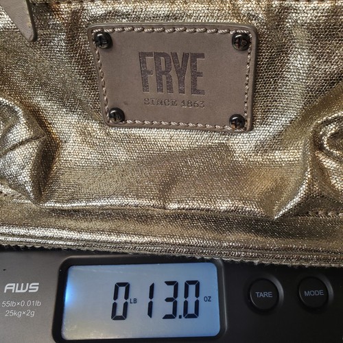 FRYE Ivy Metallic Nylon Gold Mini Size Lederbesatz Reise Handgepäck Rucksack - Bild 10 von 10