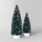 2Pk Christmas Lit Sisal Tree Decor Green - Wondershop™