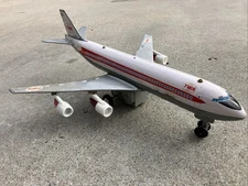 Vintage MARX TWA Tin Litho Toy Airplane Japan Boeing 'Super Jet'  707