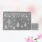 12 Pcs PVC Dining Table Placemats And Set Christmas Grey Tree