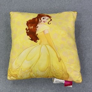 Disney’s Belle Beauty And The Beast Polyester Pillow Yellow Decor 15 X 15