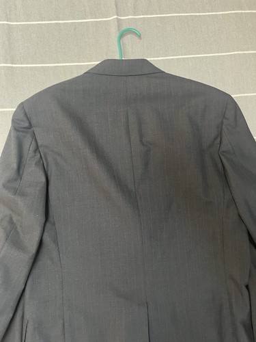 Oxxford Clothes Gray Pinstripe Suit 42R 2 Piece Wool 37x28 Red Stripe - Picture 14 of 24
