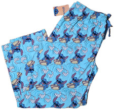 Official Disney Lilo  Stitch Blue Surfing Comfy Pajama Sleepwear Lounge Pants 
