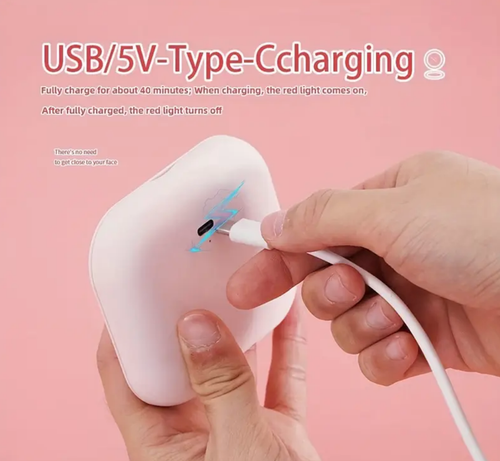 LED Reise Make-up Spiegel 3-fache Vergrößerung USB-C wiederaufladbares kompaktes Licht UK - Bild 6 von 6