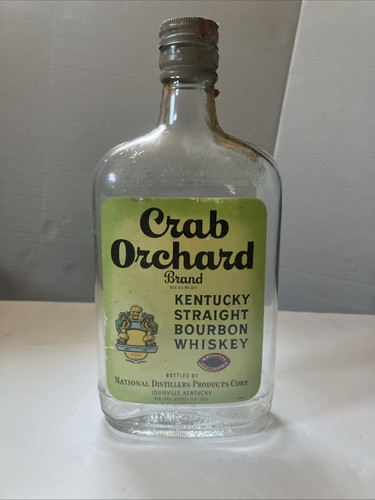 Vtg Crab Orchard Straight Kentucky Bourbon Whiskey Liquor Pint Bottle Empty - Picture 1 of 3