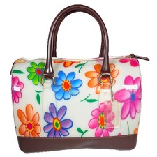 Borsa caramelle Furla fiori di gelatina borsa a cupola manico superiore Italia borsa di design