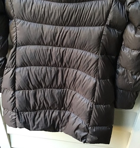 Uniqlo Down Puffer Coat Coffee Ultra Light Brown S 10 Full Zip Pockets As New - Picture 10 of 12