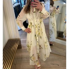 Zimmermann Ivory Magnolia Harmony Draped Shirt Dress