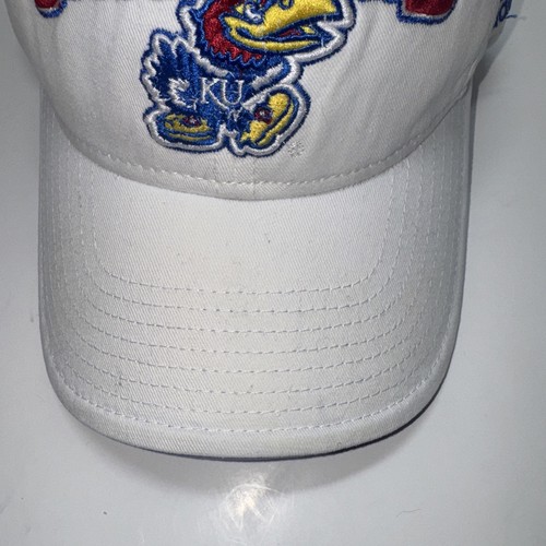 Kansas Jayhawks Mütze KU weiß bestickt Adidas Stapback - Bild 6 von 13