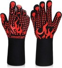 BBQ Gloves 1472°F Heat Resistant – Long Silicone Non-Slip Oven Mitts for Grillin