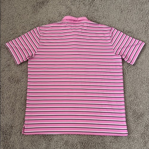 Camisa polo para hombre Callaway Opti-Dri rosa a rayas talla XL - Imagen 3 de 7