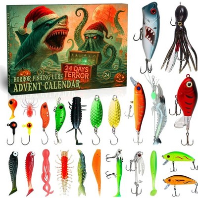 Angel Adventskalender 2025, 24 Teile, Angelköder, Fisch, Geschenk für Männer,...
