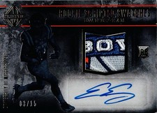 2017 Majestic Scripted Swatches Rookie Bowl Patch Auto /15 Evan Engram Ole Miss