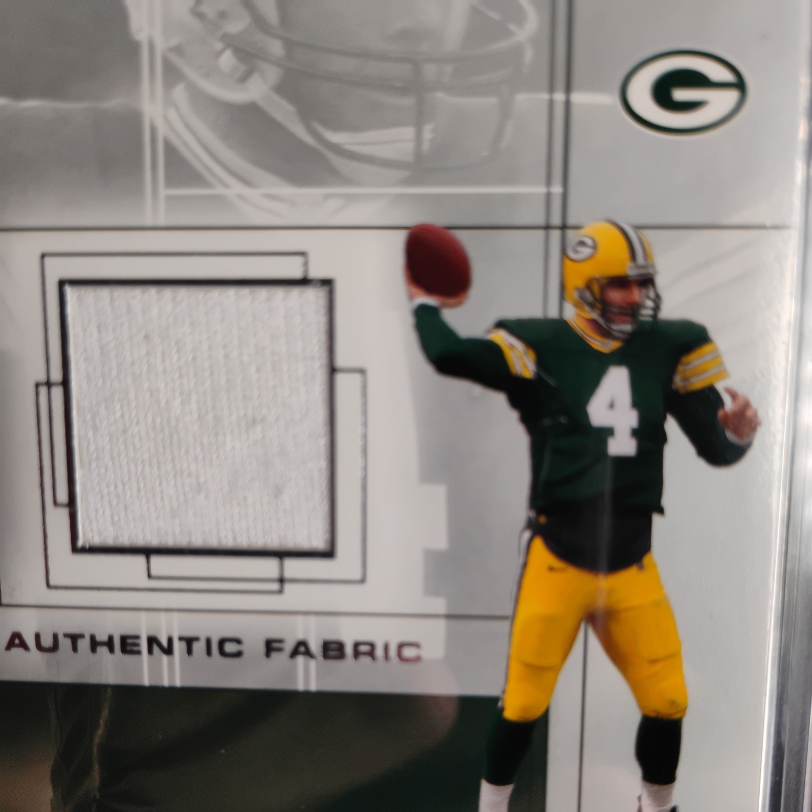 HOF Brett Favre 2001 Upper Deck SP Game Used Authentic White Jersey #BF view 3