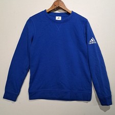 Adidas Youth Fleece Crew Neck Sweatshirt Royal Blue Medium 11-12Y