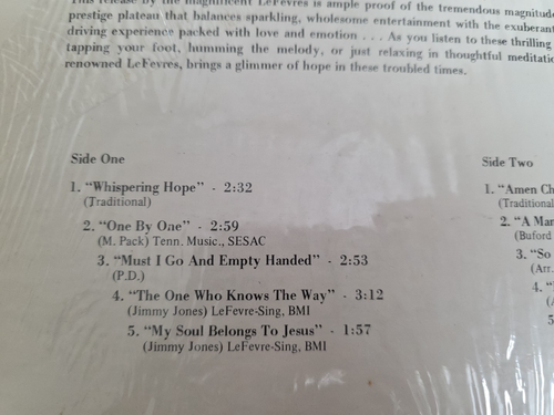 The LeFevres "Whispering Hope" Vinyl Album - Picture 4 of 5