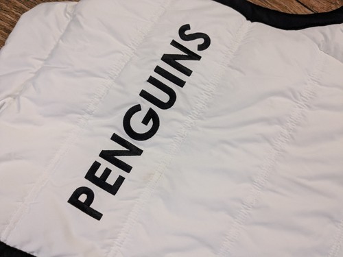 Pittsburgh Penguins NHL G-III Puffer Vest Womens Size Large White Full Zip Flaw - Picture 10 of 13