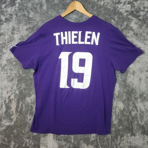 Minnesota Vikings Adam Thielen #19 NFL Football Nike T Shirt XL Purple Sport EUC - Picture 5 of 8