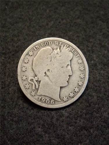 1906 CIRCULATED Barber Silver Half Dollar                            #MF-1267