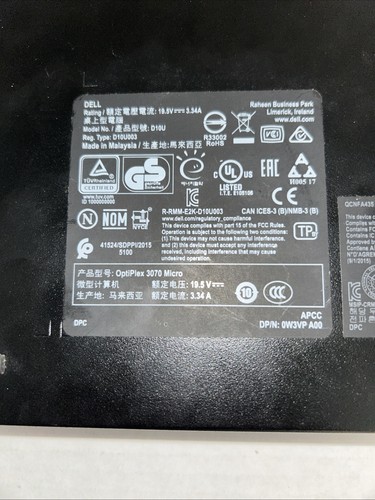 Dell Optiplex 3070 Micro PC i5-9500T 8GB RAM 256GB NVME Win 11 - No Power Cord - Picture 5 of 7