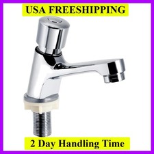 Water Saving Time Delay Faucet, Public Ktchen Bathroom Chrome Plated Self Clo...