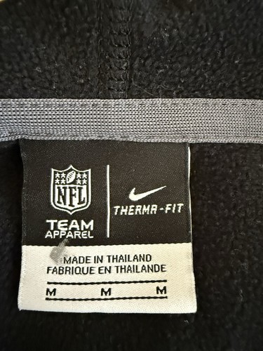 Nike Therma-Fit Pittsburgh Steelers Full Zip Hoodie Thumb Holes Size Medium Mens - Picture 6 of 6