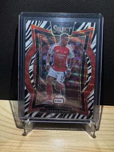 2024-25 Panini Select FIFA Jurrien Timber Terrace Level #14 Zebra Wave SSP