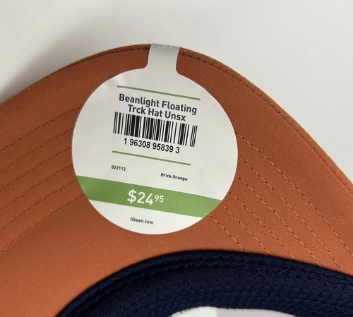 L.L. Bean Trucker Hat Snapback Orange & Navy Blue Floating Adjustable OS NEW - Picture 11 of 12