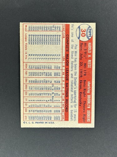 1957 Topps - Pee Wee Reese #30 - 第 2/2 張圖片