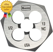 DIE 1/2"-13NC 1" HEX ‎5.8 X 1.6 X 0.5 Inches Metal Imperial Hexagon