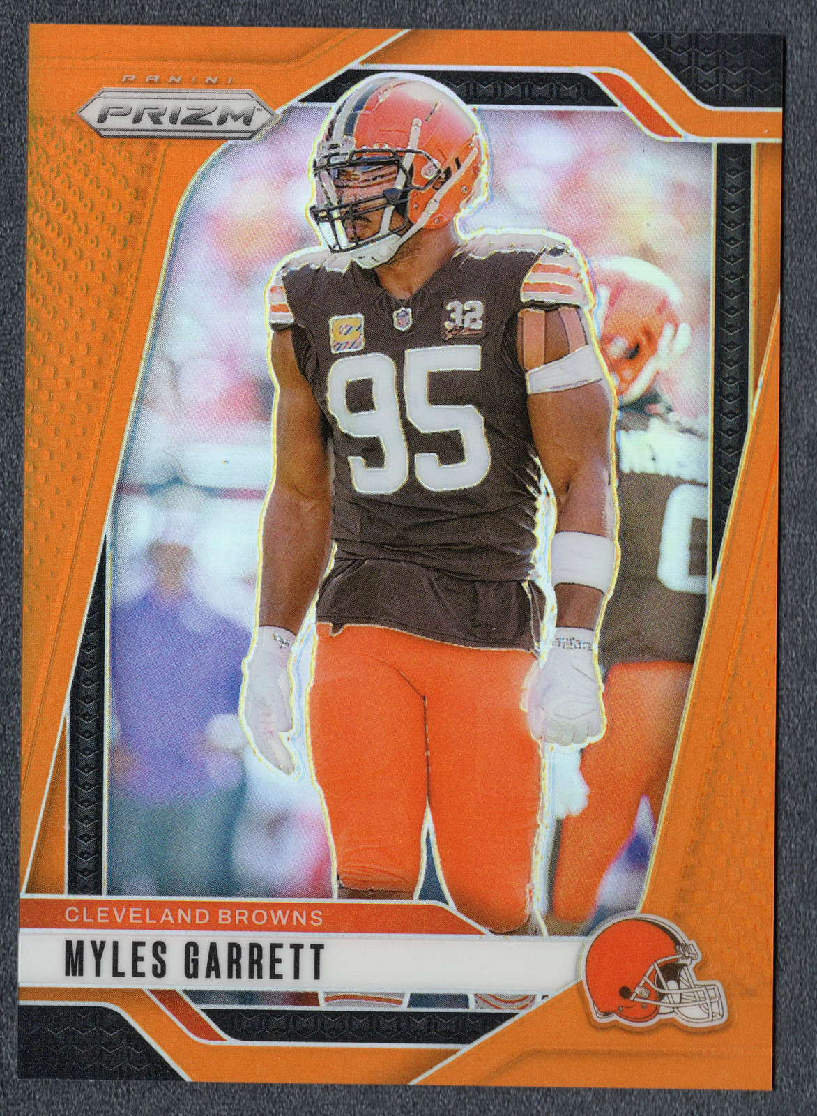 2024 Panini Prizm Football Myles Garrett Orange Prizm 099/249 #N