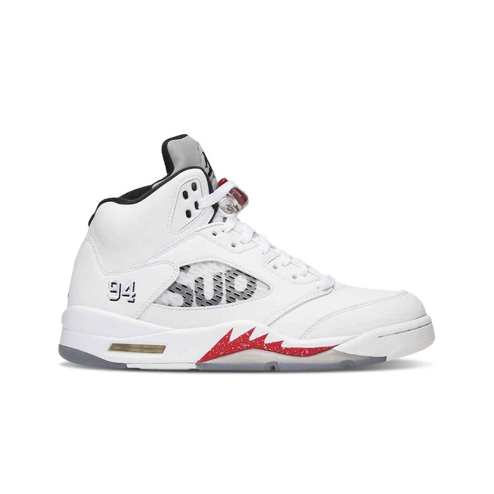Supreme x Air Jordan 5 Retro White for Sale | Authenticity