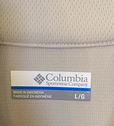 NEW! Columbia Mens Omni-Shade 1/2 Zip Pullover Shirt L/ Sleeve Sun Protection Lg - Picture 2 of 8